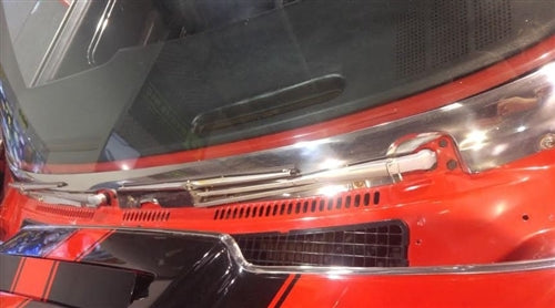 1968 - 1972 Chevelle OE Style BRUSHED FINISH Windshield Wiper Arms and Blades, Set, Angle 4