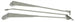 1968 - 1972 Chevelle BRUSHED Finish Windshield Wiper Arms, Concealed, Angle 2