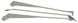 1968 - 1972 Chevelle BRUSHED Finish Windshield Wiper Arms, Concealed, Angle 2