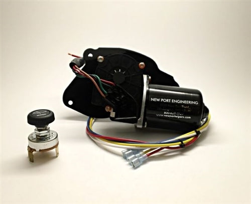 1968 Nova Slim Fit Windshield Wiper Motor With Extension, Angle 3