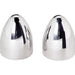 Universal Custom Windshield Wiper Delete Post Cover Caps, Polished Billet Aluminum BULLET STYLE, PAIR