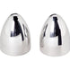 Universal Custom Windshield Wiper Delete Post Cover Caps, Polished Billet Aluminum BULLET STYLE, PAIR