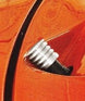 Universal Custom Windshield Wiper Delete Post Cover Caps, Polished Billet Aluminum RIBBED STYLE, PAIR, Angle 2