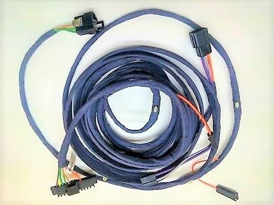 1970 - 1972 Chevelle Rear Body Harness, Intermediate Section, Convertible, Dash To Qtr. Panel, W/O Seat Belt Warning