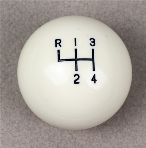 1964 - 1967 Chevelle and Nova Chevy II White 4-Speed Shift Knob Ball, 9 ...