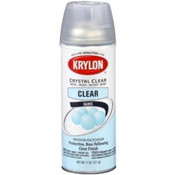 Spray Paint, Krylon Crystal Clear Protective Non-Yellowing Top Coat, Gloss,  Each